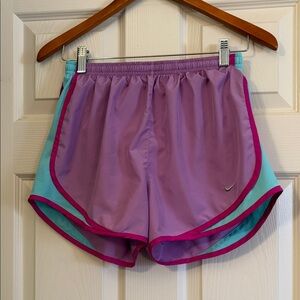 Nike Women's Lavender and Teal Athletic Shorts